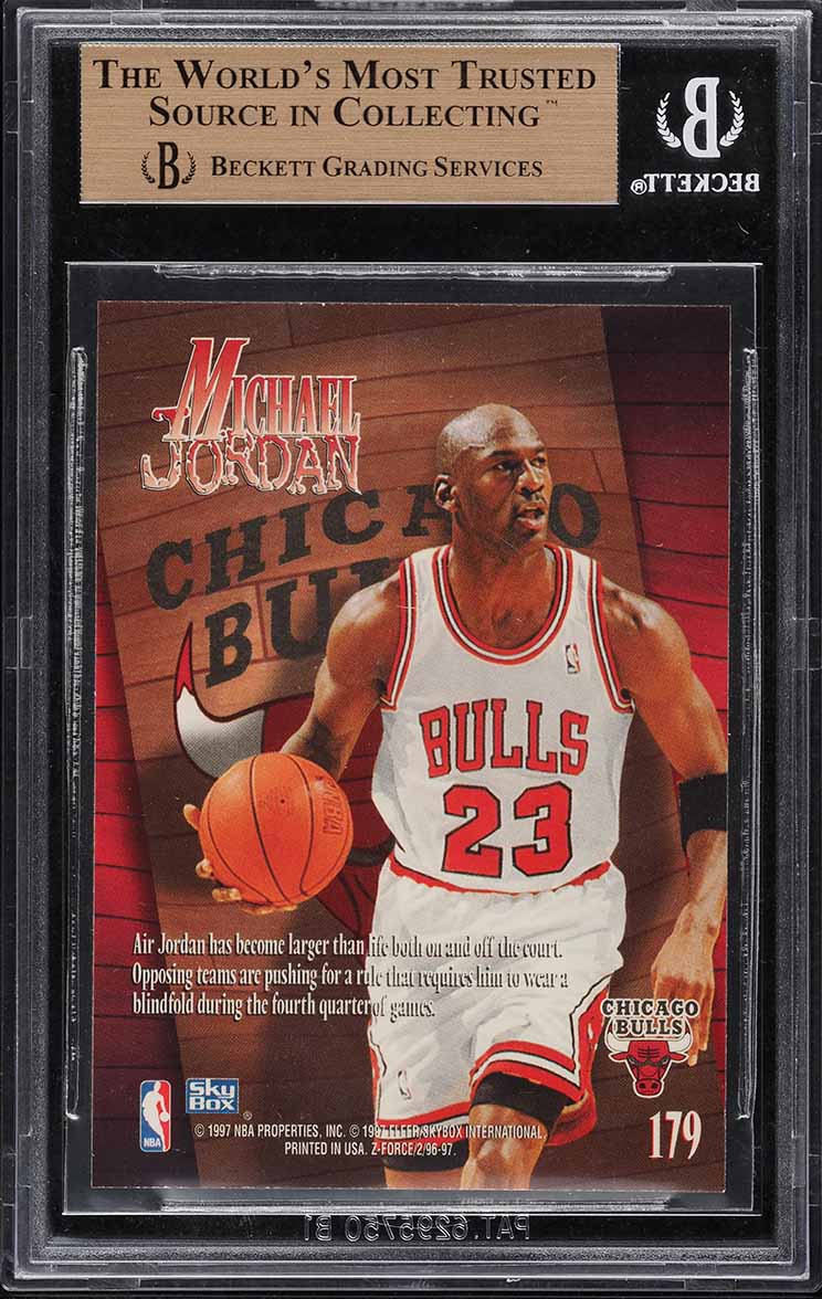 1996 Skybox Z-Force Michael Jordan #179 BGS 9.5 GEM MINT