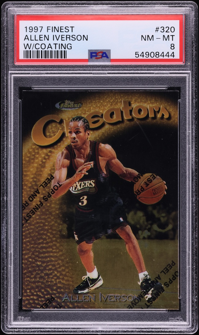 1997 Finest Basketball w/ Coating Allen Iverson #320 PSA 8 NM-MT
