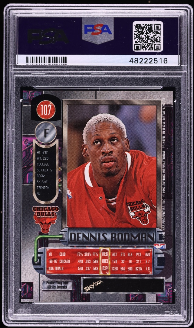 1997 Metal Universe Dennis Rodman #107 PSA 9 MINT