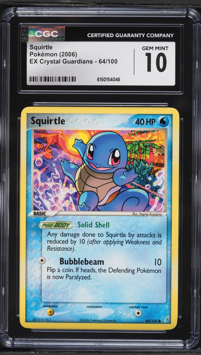 2006 Pokemon EX Crystal Guardians Squirtle #64 CGC 10 GEM MINT
