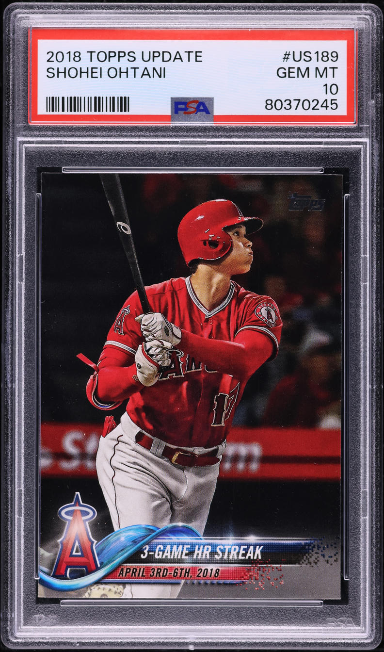 2018 Topps Update Shohei Ohtani ROOKIE #US189 PSA 10 GEM MINT on
