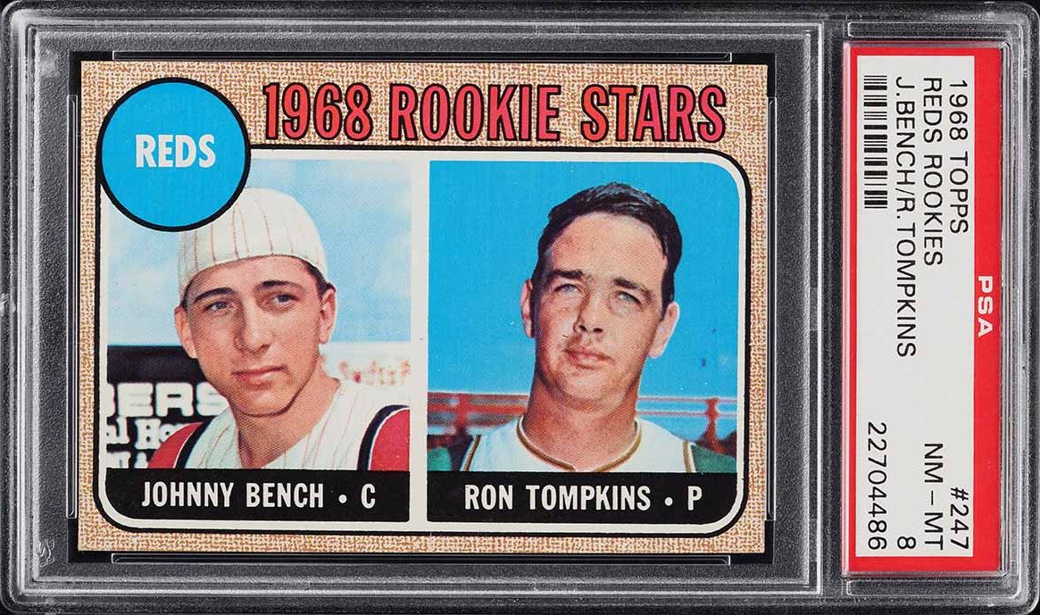 1968 Topps Johnny Bench ROOKIE #247 PSA 8 NM-MT