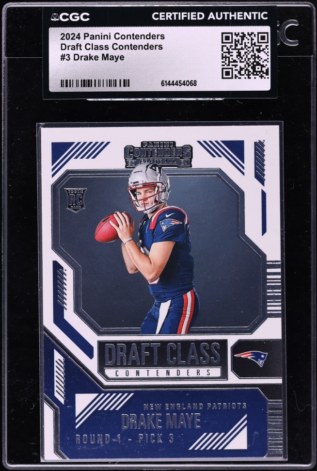 2024 Panini Contenders Draft Class Drake Maye ROOKIE #3 CGC AUTH