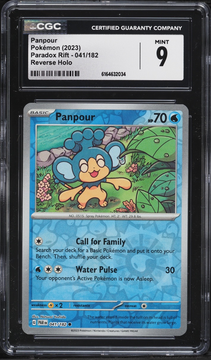 2023 Pokemon Scarlet & Violet Paradox Rift Reverse Holo Panpour #41 CGC 9 MINT