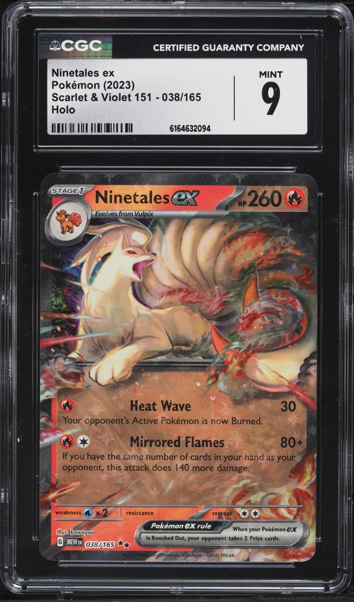 2023 Pokemon Scarlet & Violet 151 Holo Ninetales ex #38 CGC 9 MINT