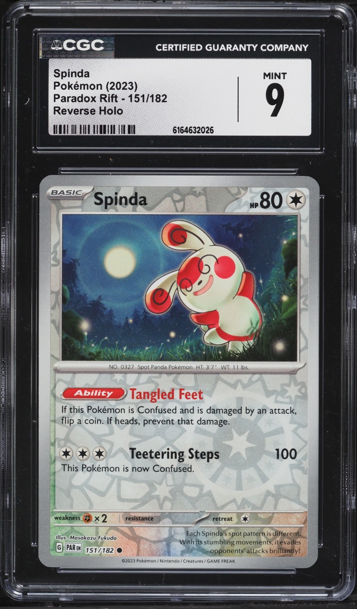 2023 Pokemon Scarlet & Violet Paradox Rift Reverse Holo Spinda #151 CGC 9 MINT