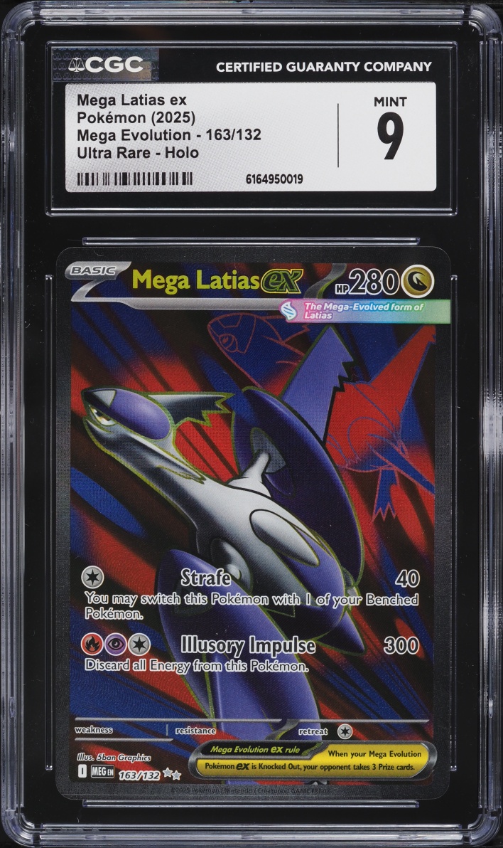 2025 Pokemon Mega Evolution Full Art Mega Latias EX #163 CGC 9 MINT