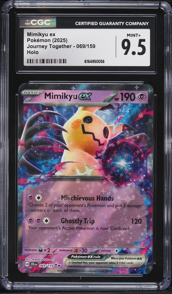 2025 Pokemon Scarlet & Violet Journey Together Holo Mimikyu EX #69 CGC 9.5 MINT+