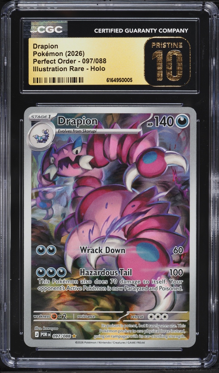 2026 Pokemon Mega Evolution Perfect Order IR Drapion #97 CGC 10 PRISTINE