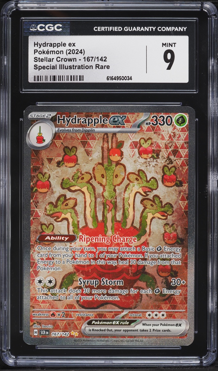 2024 Pokemon Scarlet & Violet Stellar Crown SIR Hydrapple EX #167 CGC 9 MINT