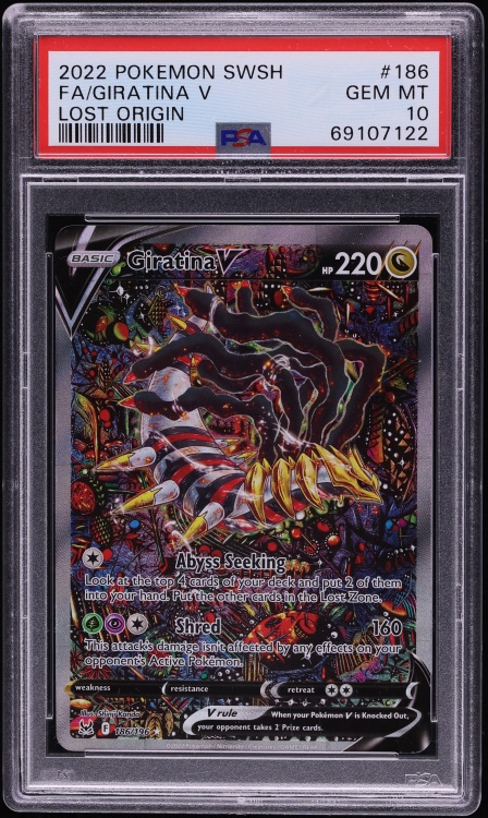 2022 Pokemon Sword & Shield Lost Origin Alt Art Giratina V #186 PSA 10 GEM MINT