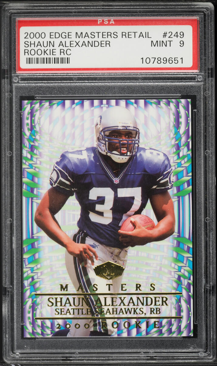 2000 Collector's Edge Masters Retail Shaun Alexander ROOKIE #249 PSA 9 MINT