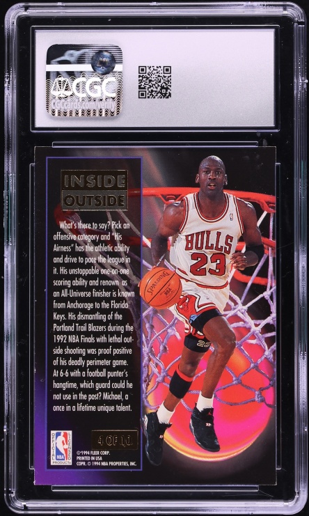 1993 Ultra Inside Outside Michael Jordan #4 CGC 7.5 NRMT+