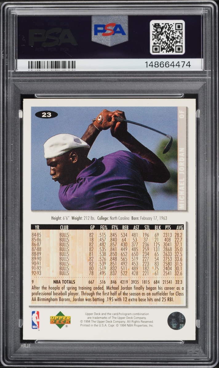 1994 Collector's Choice Michael Jordan ROOKIE #23 PSA 9 MINT
