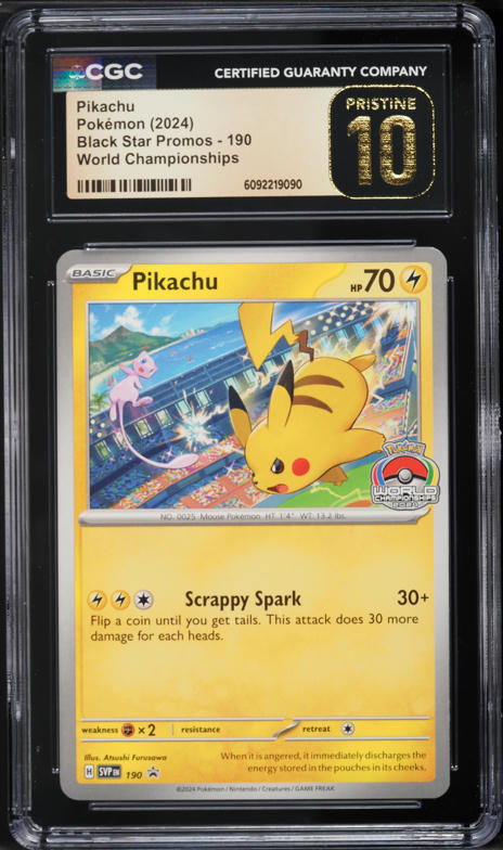 2024 Pokemon SV Black Star Promo World Championship Pikachu #190