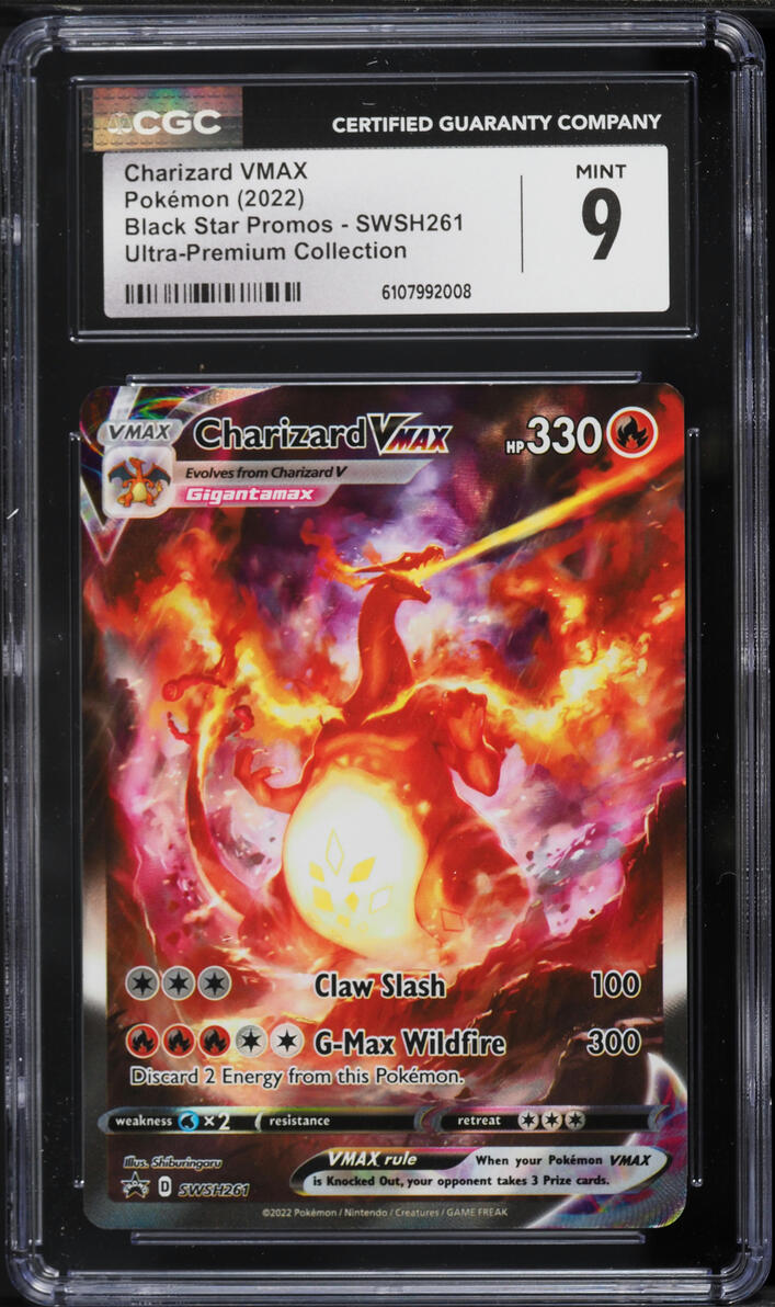 2022 Pokemon Sword & Shield Promo Ultra Premium Alt Art Charizard VMAX #SWSH261 CGC 9 MINT