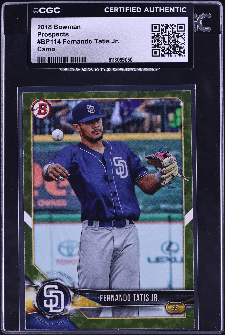 2018 Bowman Camo Fernando Tatis Jr. PROSPECT #BP114 CGC AUTH