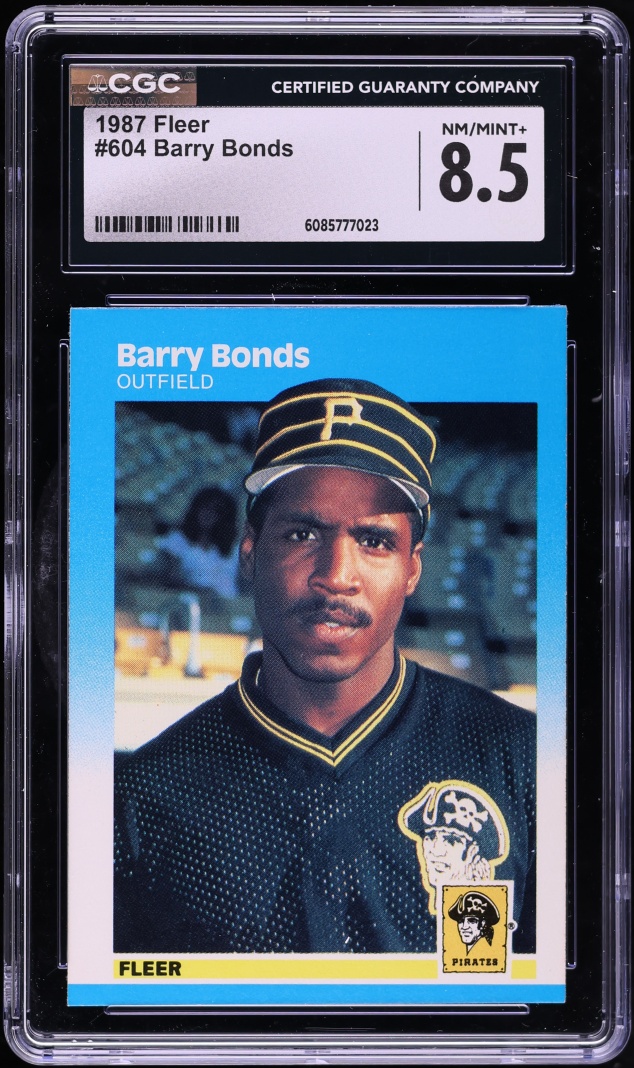 1987 Fleer Barry Bonds ROOKIE #604 CGC 8.5 NM-MT+