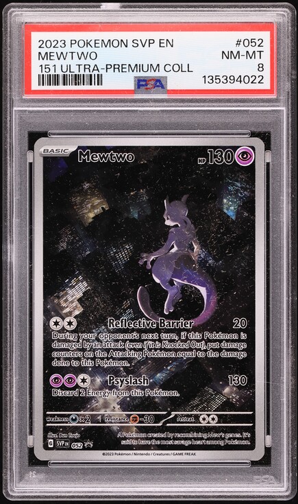 2023 Pokemon Japanese Scarlet & Violet 151 AR Mewtwo #183 PSA 10