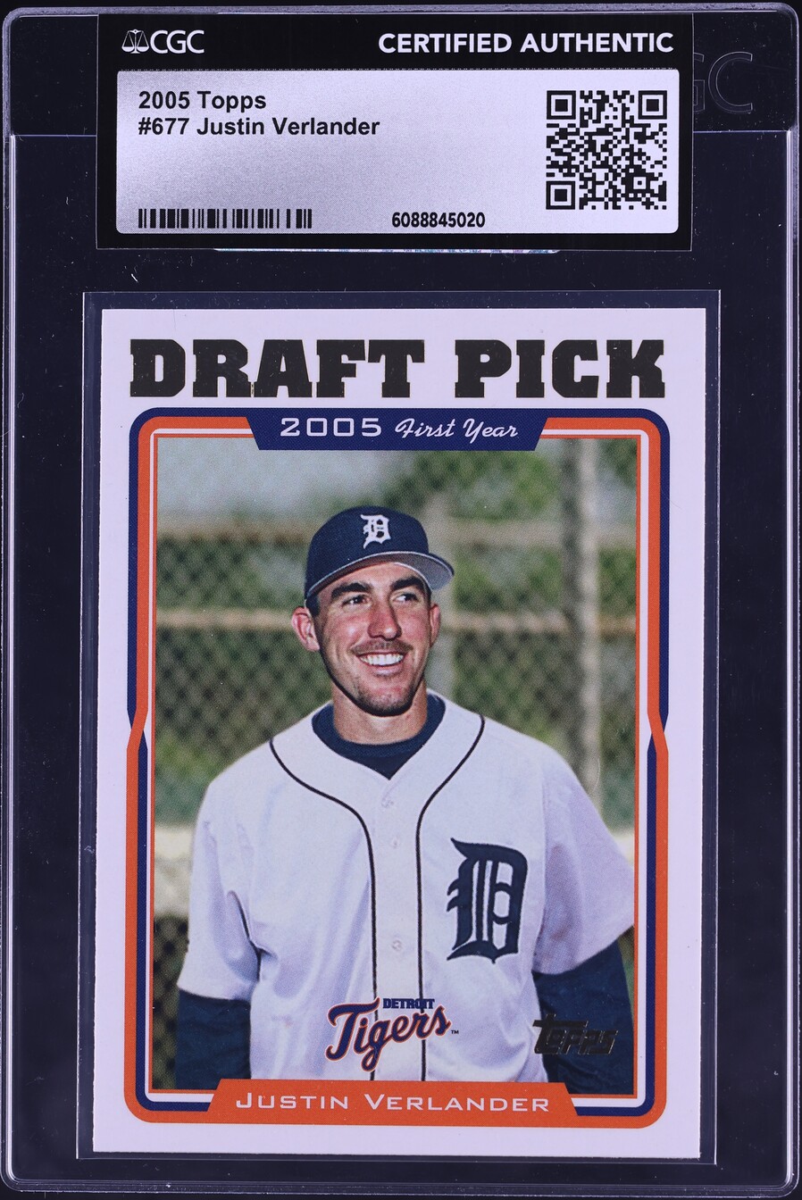 2005 Topps Justin Verlander ROOKIE #677 CGC AUTH on Fanatics Collect