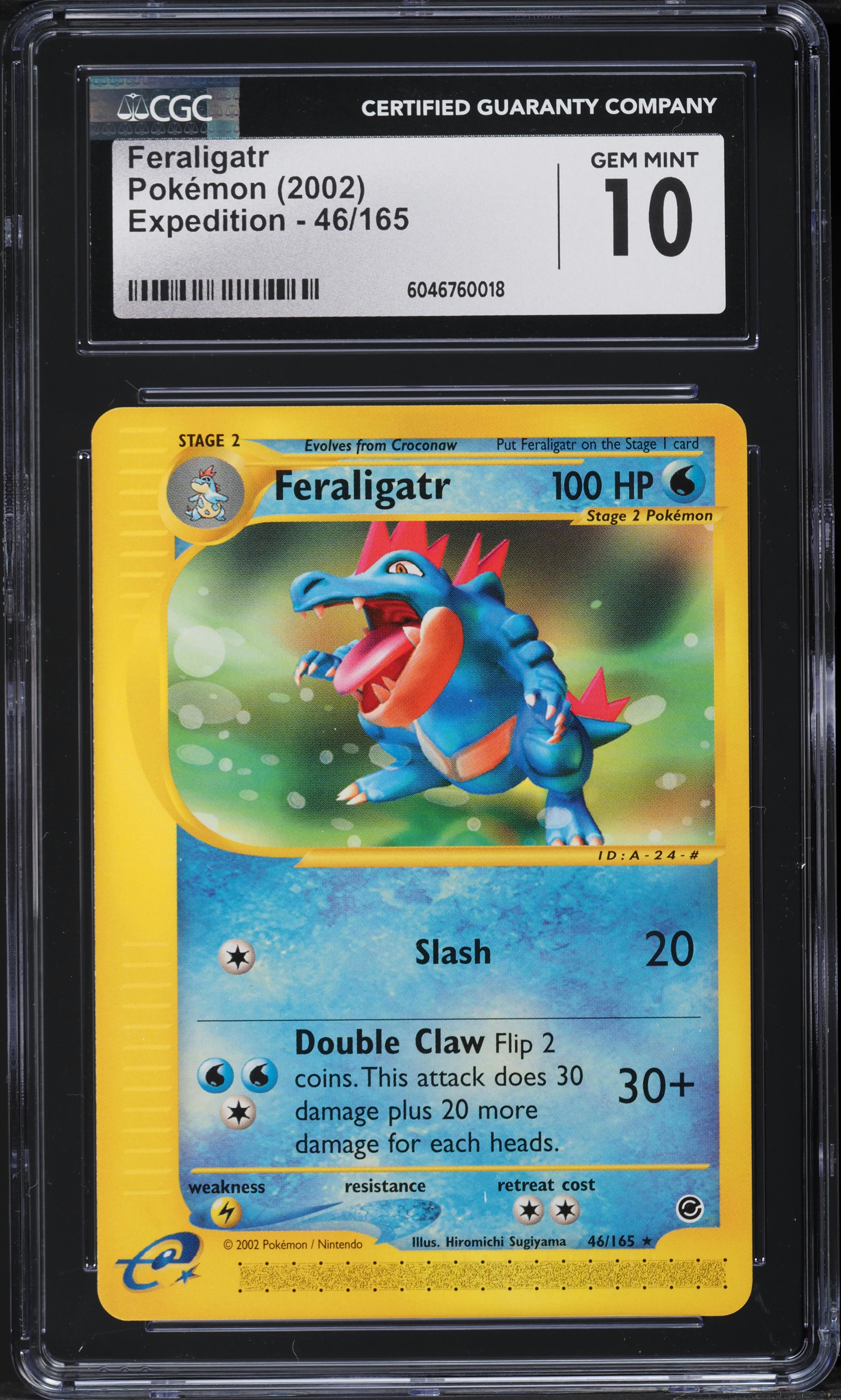 2002 Pokemon Expedition Feraligatr #46 CGC 10 GEM MINT
