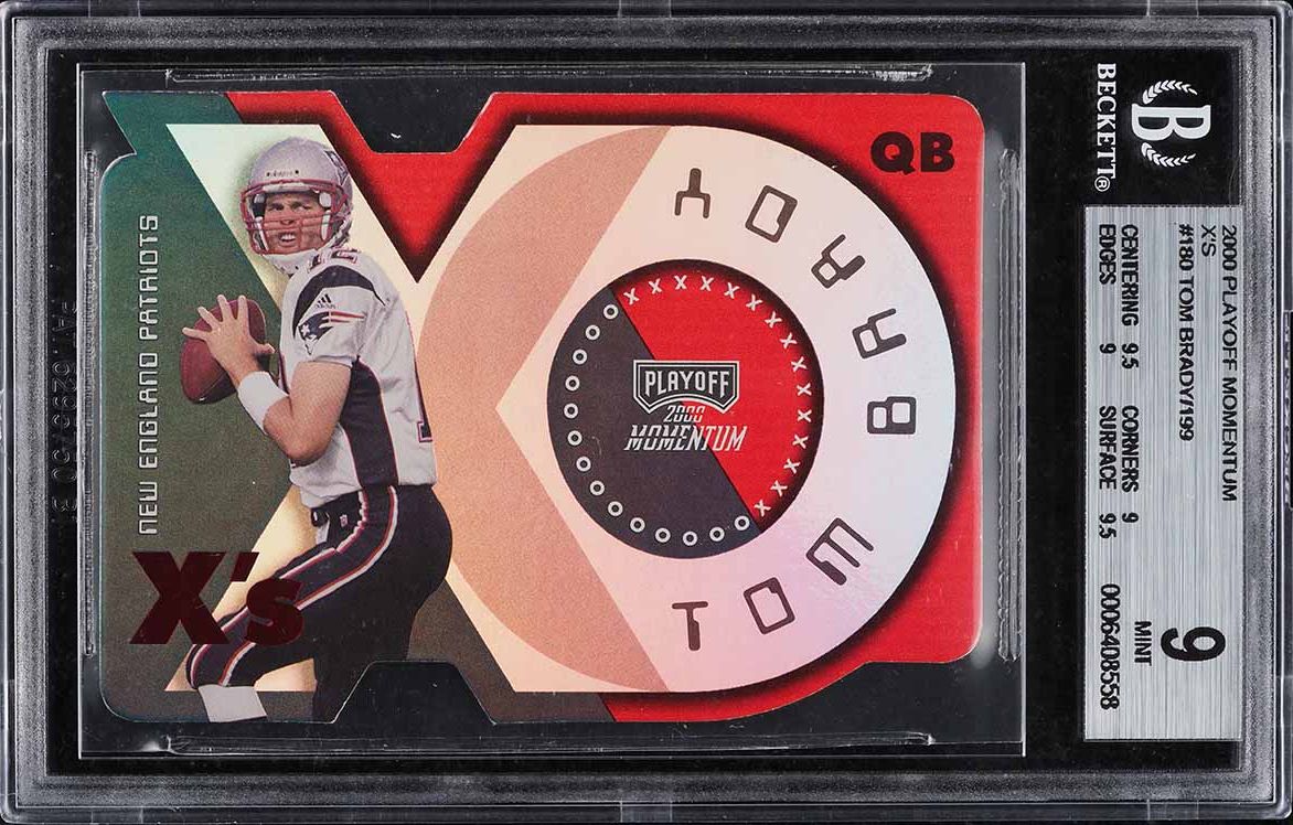 2000 Playoff Momentum X's Tom Brady ROOKIE /199 #180 BGS 9 MINT