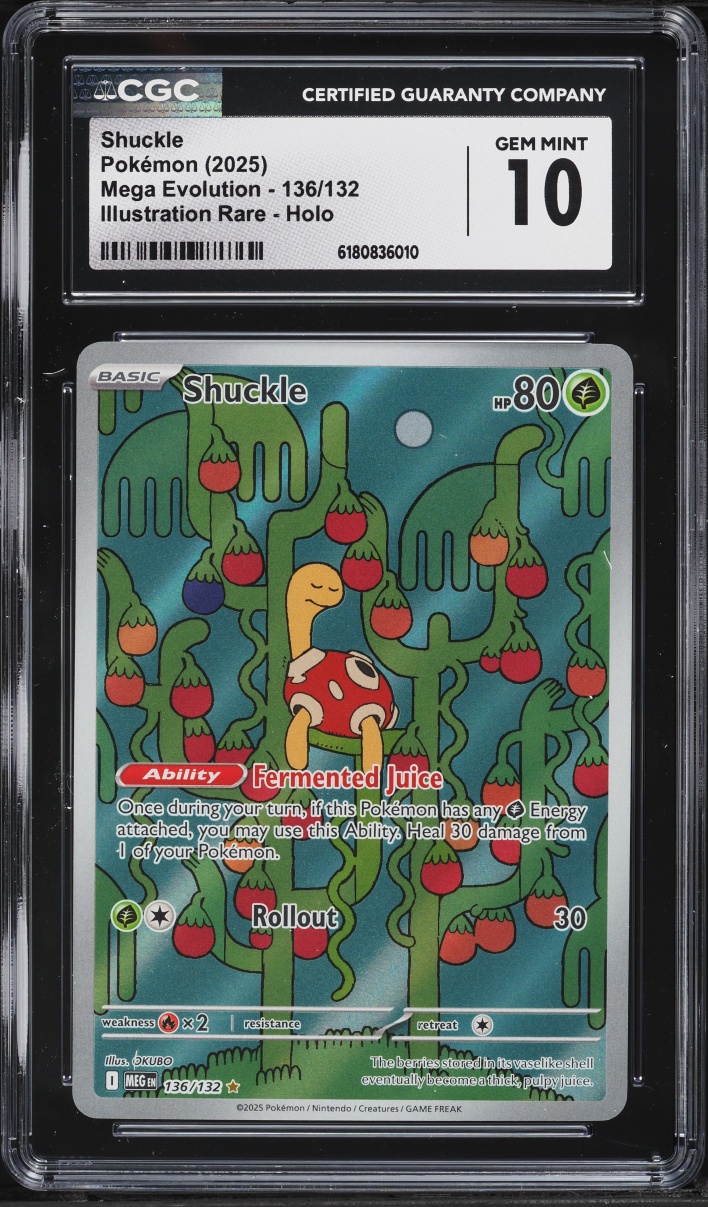 2025 Pokemon Mega Evolution IR Shuckle #136 CGC 10 GEM MINT
