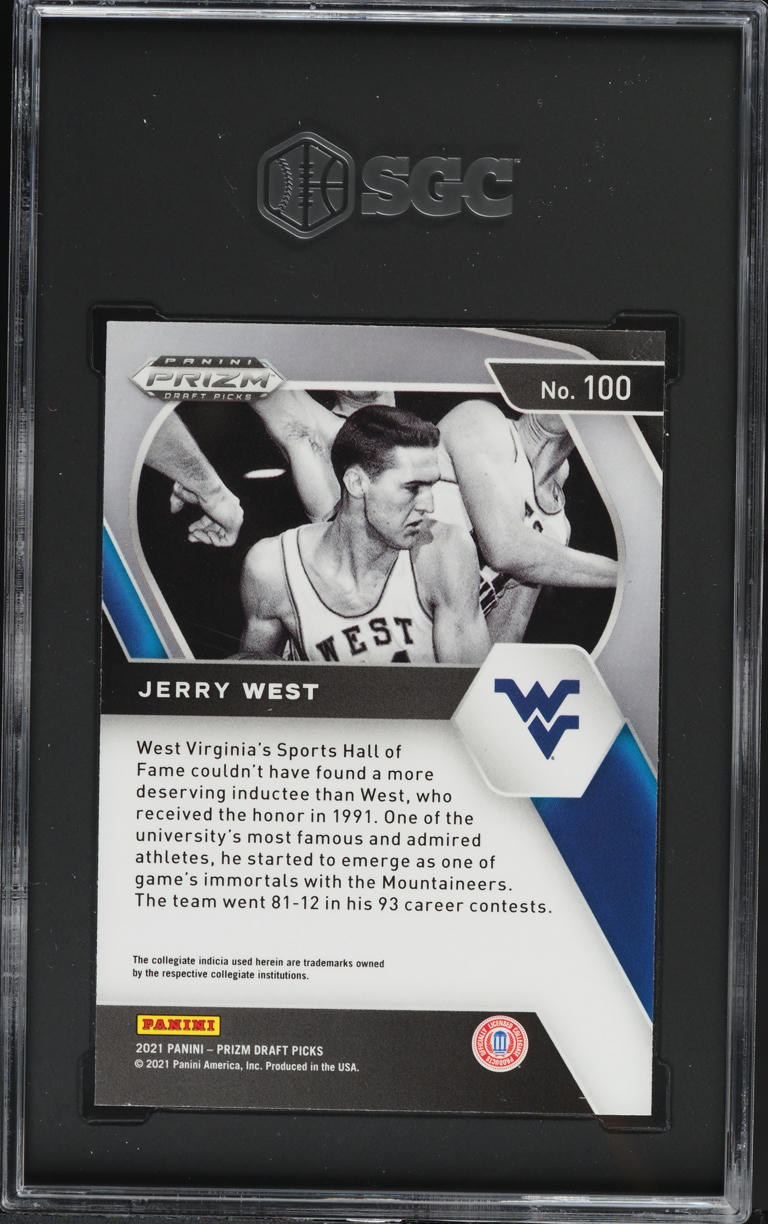 2021 Panini Prizm Draft Picks Jerry West #100 SGC 10 GEM MINT