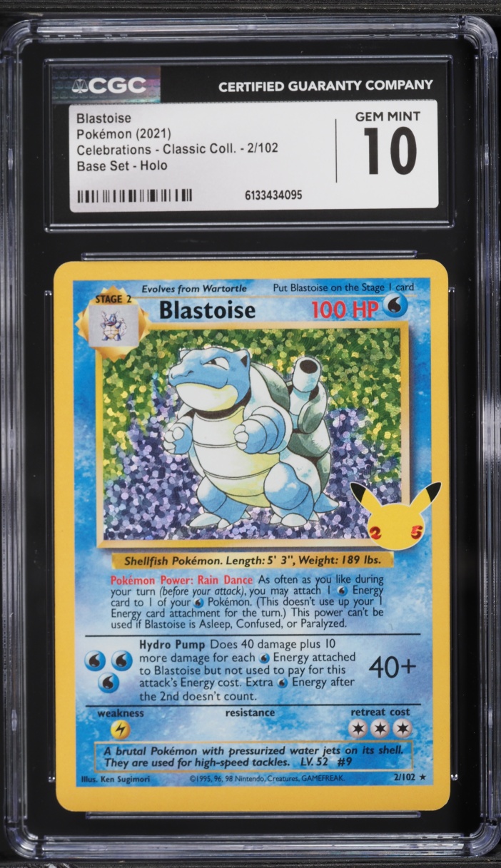 2021 Pokemon Sword & Shield Celebrations Classic Collection Holo Blastoise #2 CGC 10 GEM MINT