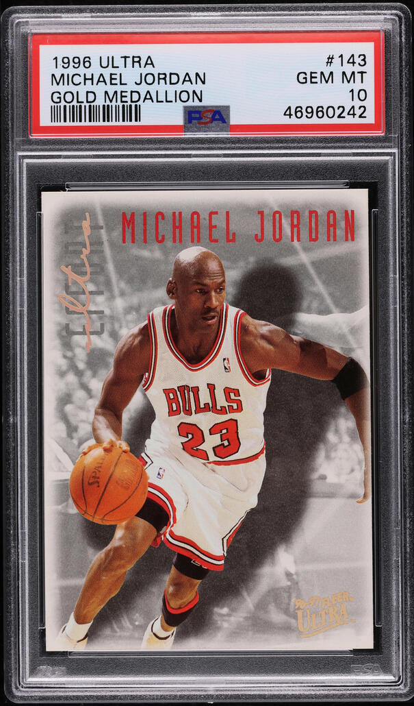 1996 Ultra Gold Medallion Michael Jordan #143 PSA 10 GEM MINT