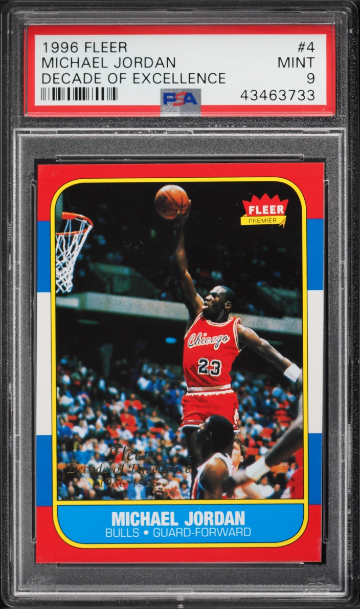 1996 Fleer Decade Of Excellence Michael Jordan #4 PSA 9 MINT