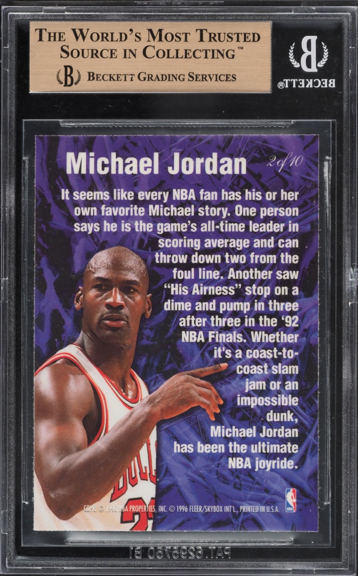 1995 Flair Anticipation Michael Jordan #2 BGS 9.5 GEM MINT - Photo 2