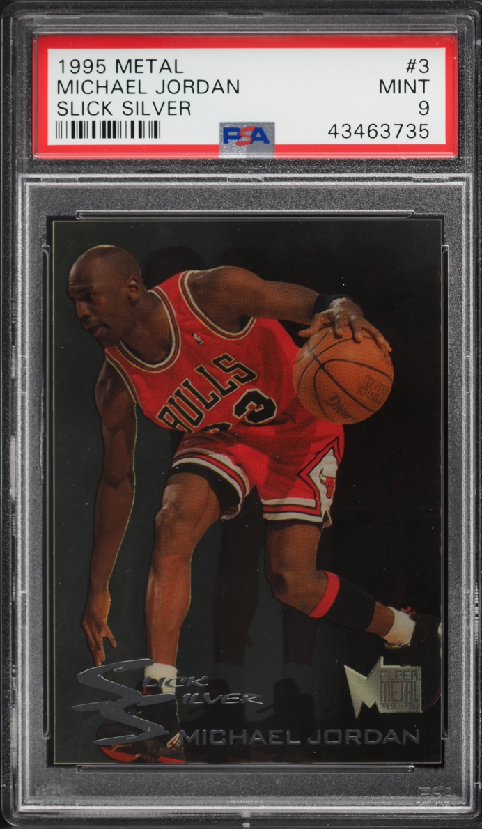 1995 Metal Slick Silver Michael Jordan #3 PSA 9 MINT