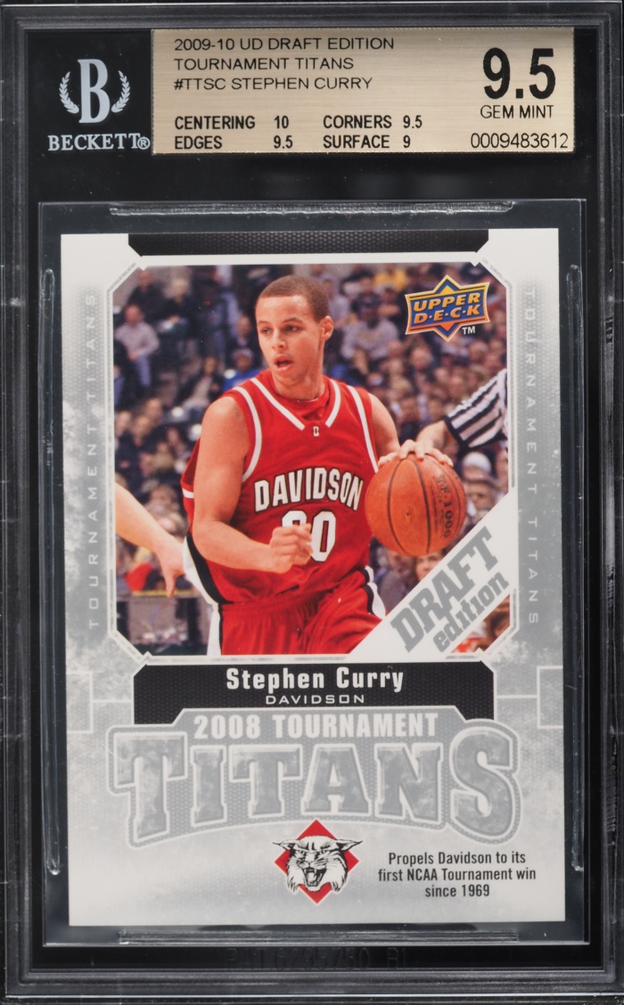 2009 Upper Deck Draft Edition Tournament Titans Stephen Curry ROOKIE #TT-SC BGS 9.5 GEM MINT