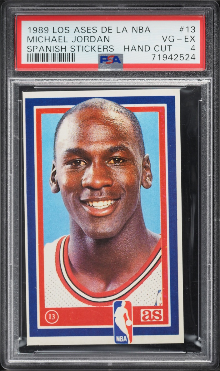 1989 Los Ases De La NBA Spanish Stickers Michael Jordan #13 PSA 4 VGEX