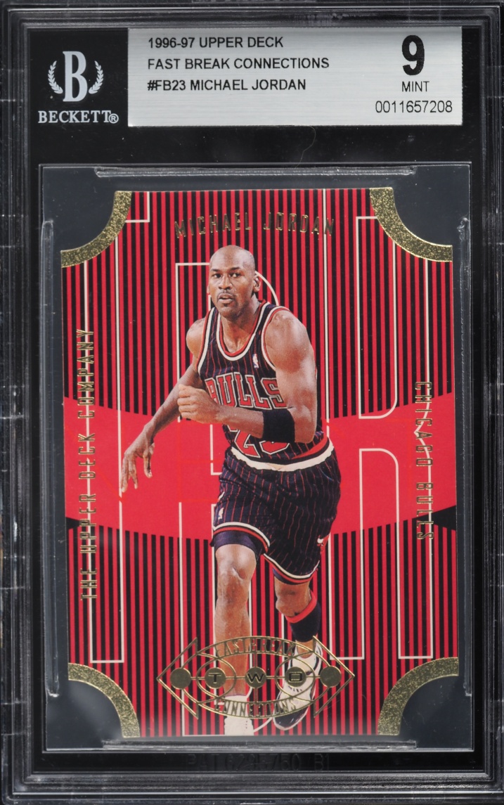 1996 Upper Deck Fast Break Connections Die-Cut Michael Jordan #FB23 BGS 9 MINT