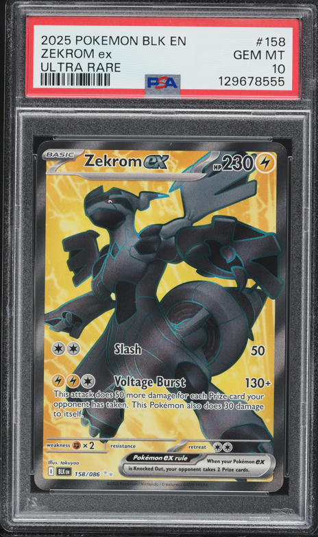2025 Pokemon Japanese SV Black Bolt BWR Zekrom ex #174 CGC 10