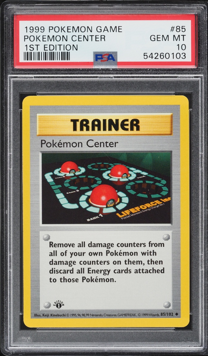 1999 Pokemon Base Set Shadowless 1st Edition Pokemon Center #85 PSA 10 GEM MINT