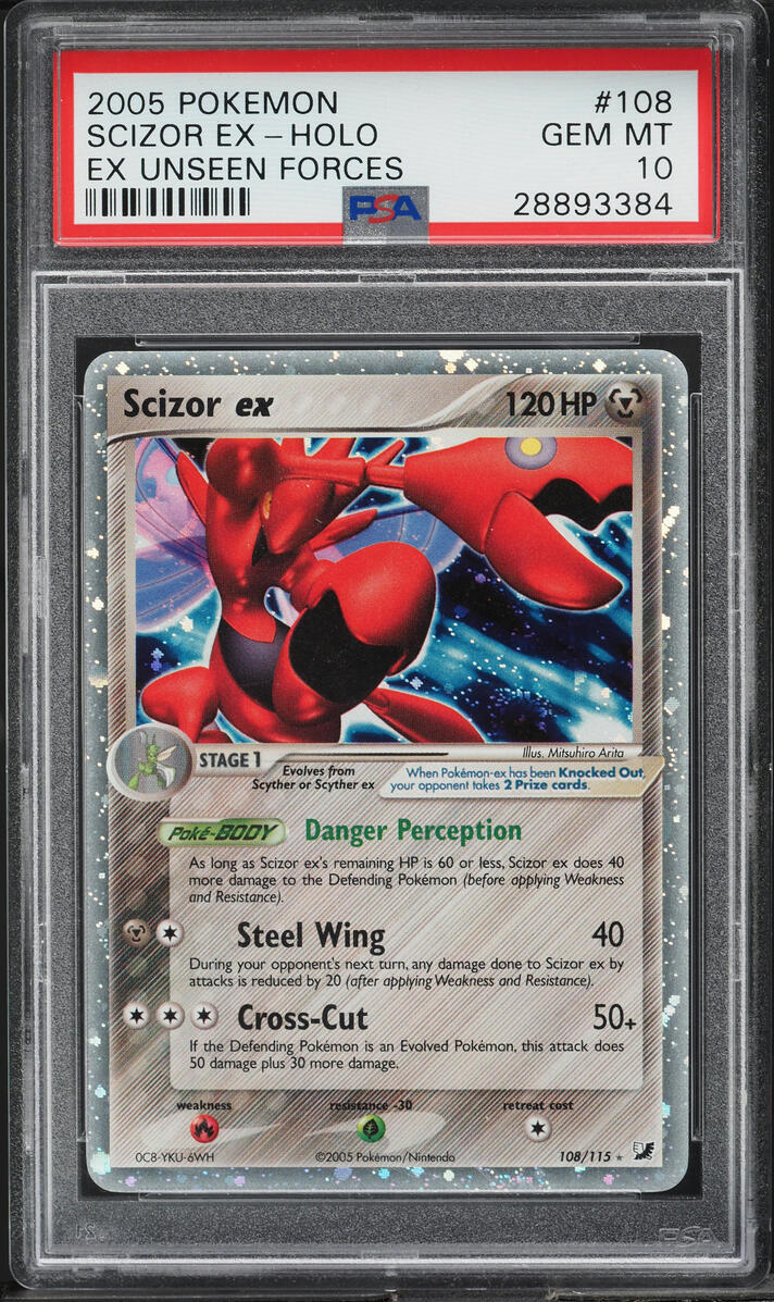 2005 Pokemon EX Unseen Forces Holo Scizor ex #108 PSA 10 GEM MINT