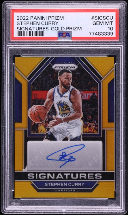 2022 Panini Prizm Signatures Gold Stephen Curry AUTO /10 #SIG-SCU PSA 10 GEM MINT