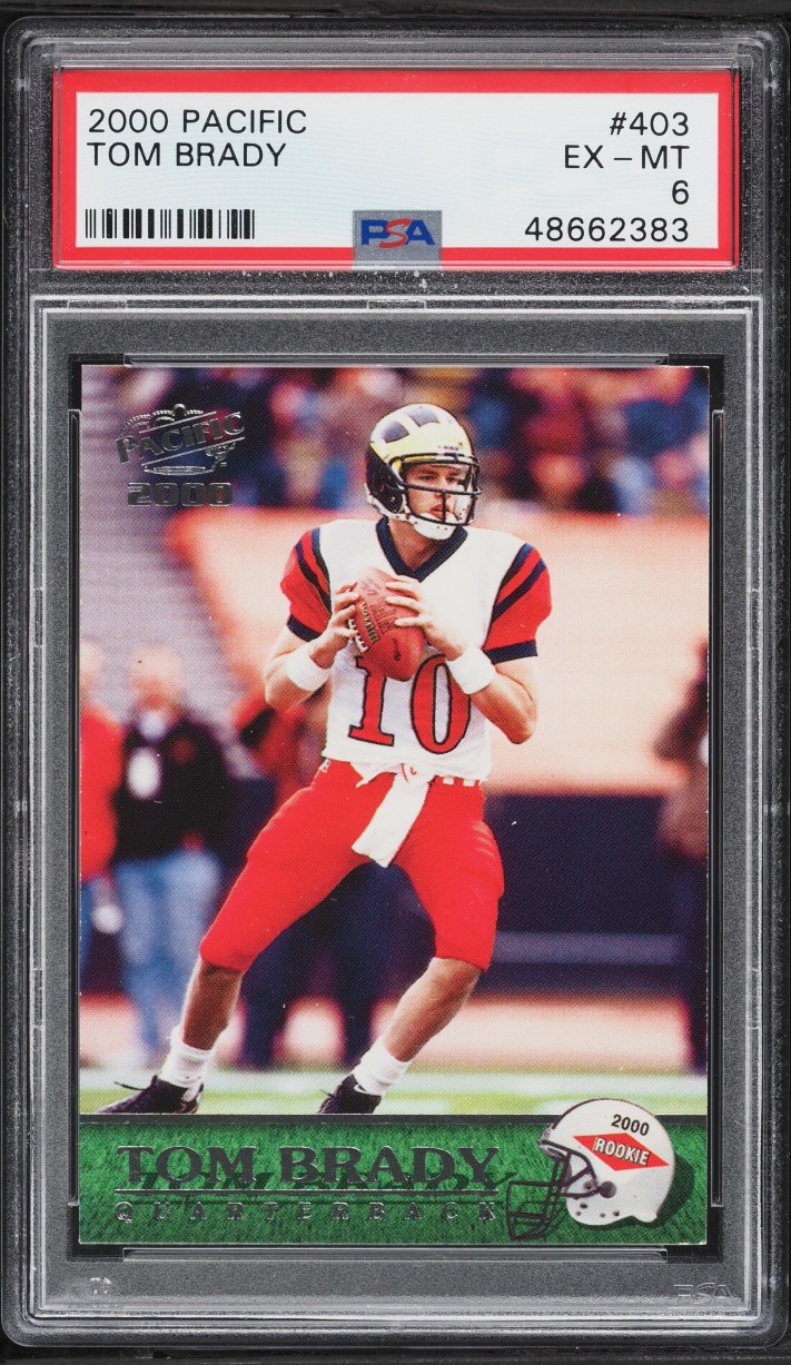 2000 Pacific Football Tom Brady ROOKIE #403 PSA 6 EXMT