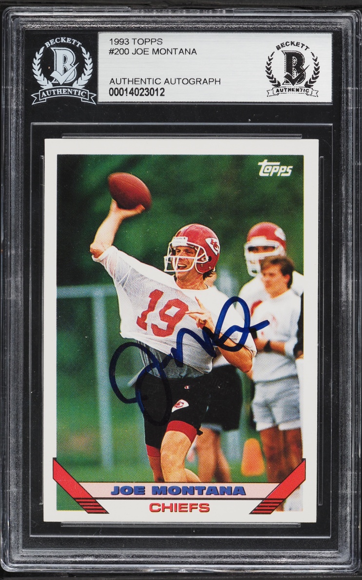 1993 Topps Joe Montana AUTO #200 BAS BGS AUTH