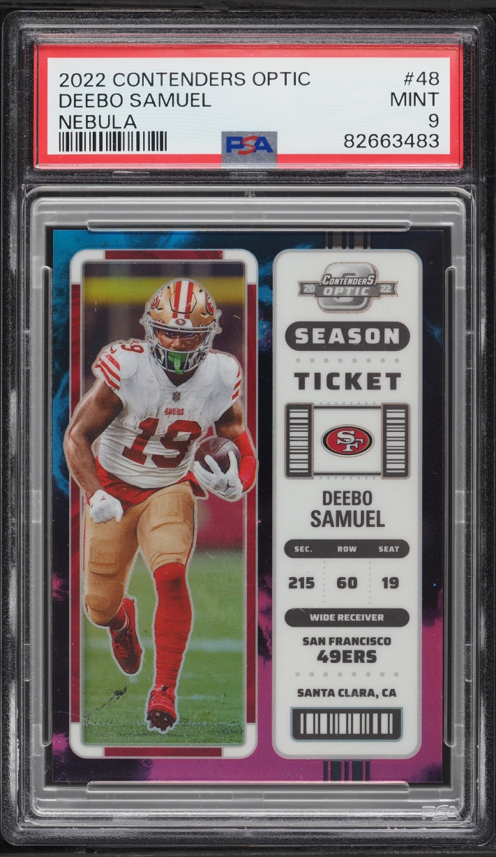 2022 Panini Contenders Optic Nebula Deebo Samuel 2/2 #48 PSA 9 MINT