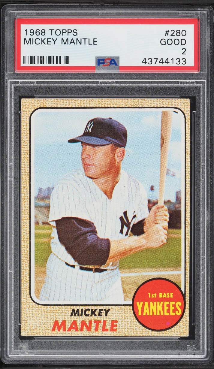 1968 Topps Mickey Mantle #280 PSA 2 GD