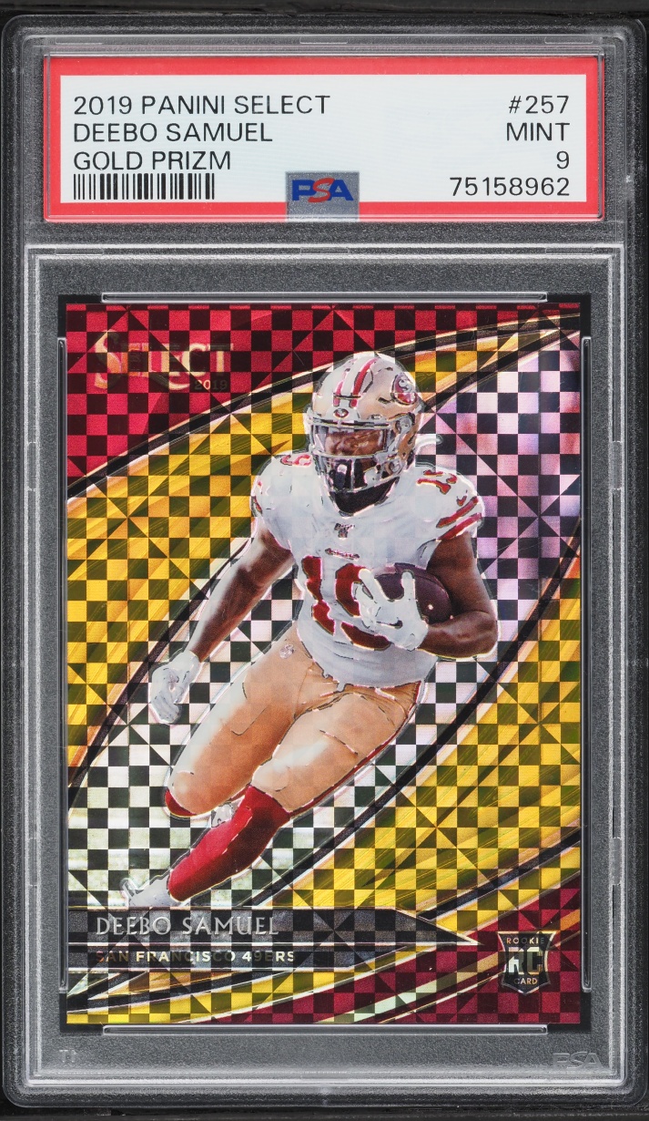 2019 Select Field Level Gold Prizm Deebo Samuel ROOKIE /10 #257 PSA 9 MINT