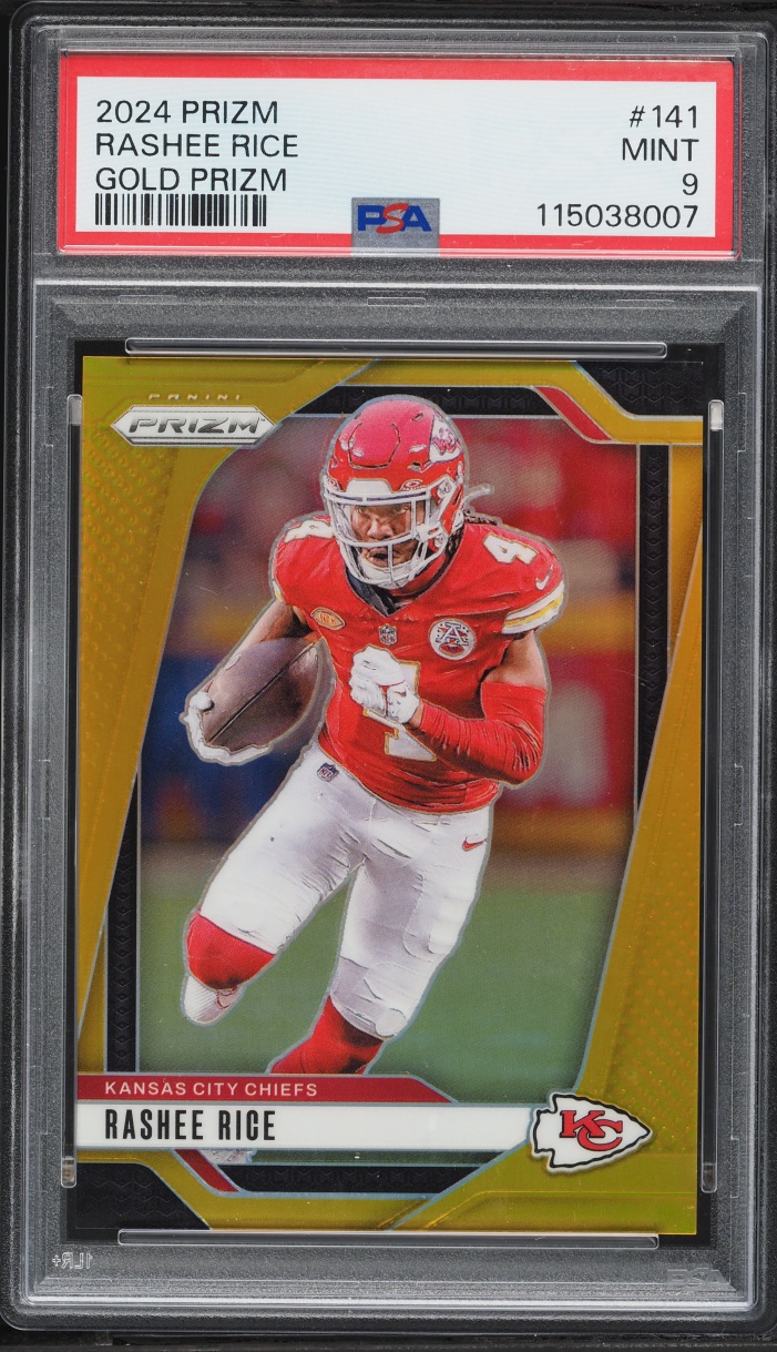 2024 Panini Prizm Gold Rashee Rice /10 #141 PSA 9 MINT