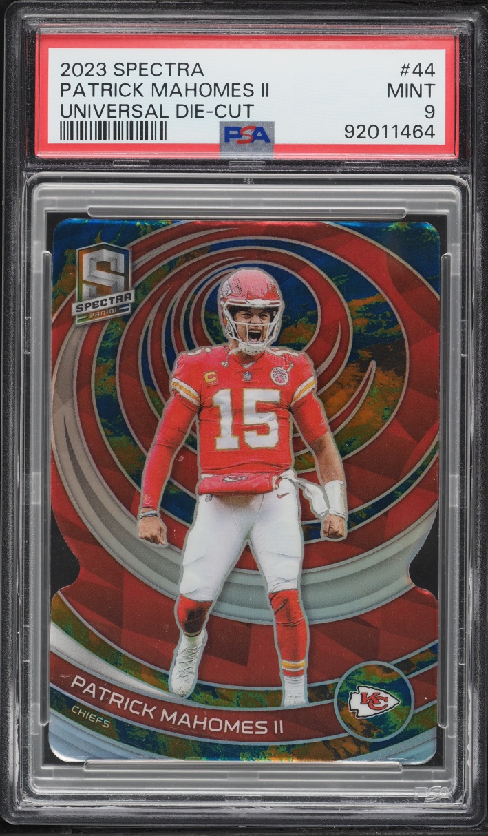 2023 Panini Spectra Universal Die-Cut Patrick Mahomes II /10 #44 PSA 9 MINT