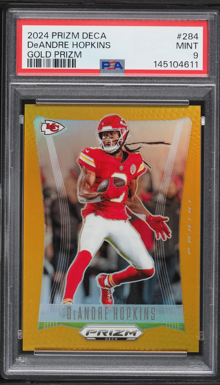 2024 Panini Prizm Deca Gold DeAndre Hopkins /10 #284 PSA 9 MINT