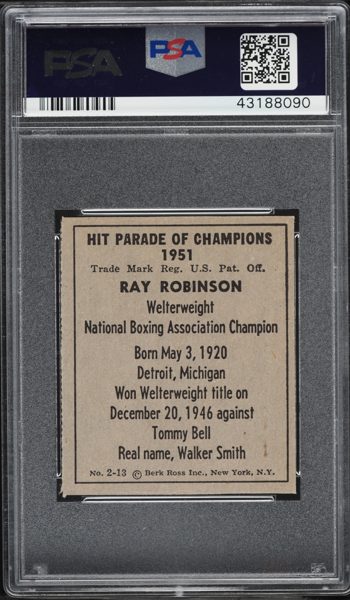 1951 Berk Ross Ray Robinson #2-13 PSA 6 EXMT - Photo 2