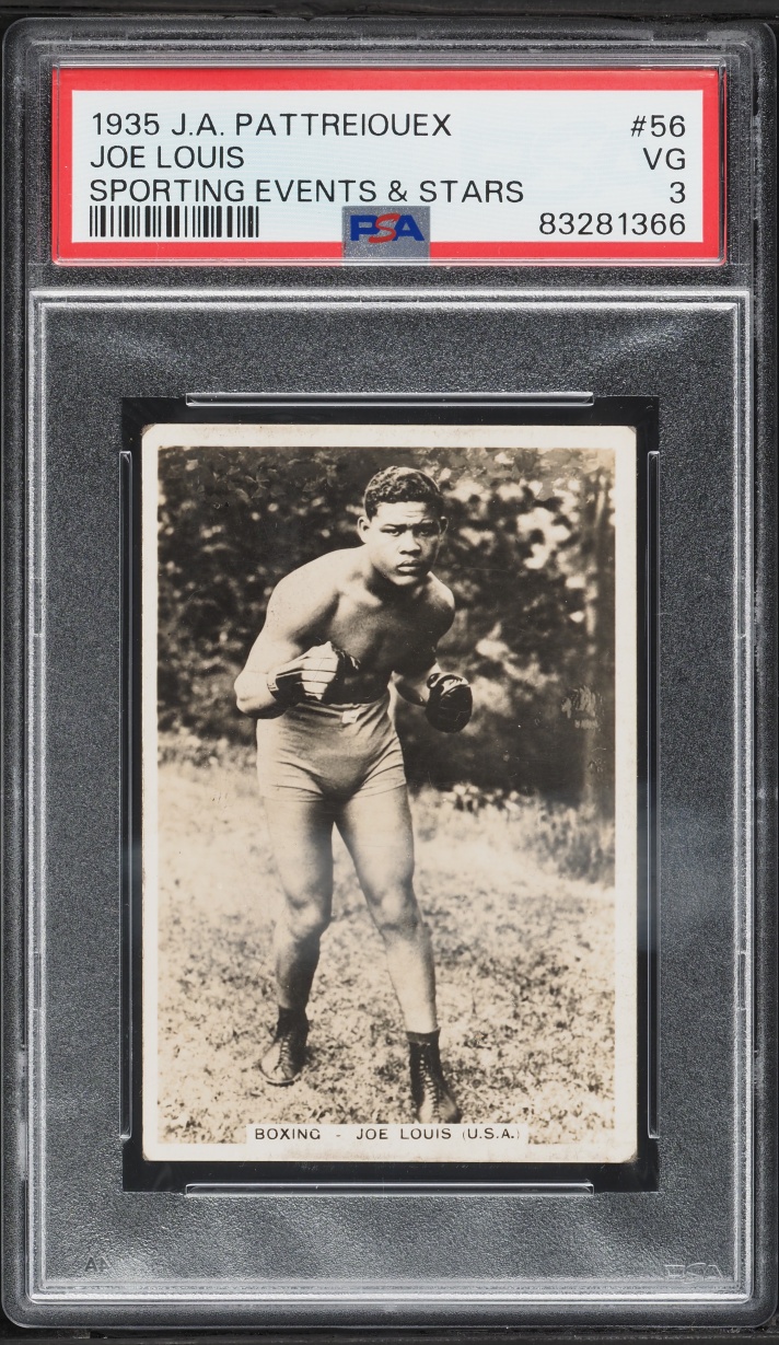 1935 J.A. Pattreiouex Sporting Events & Stars Joe Louis ROOKIE #56 PSA 3 VG